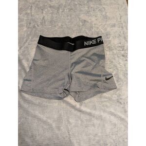 Nike Pro size S Dri-Fit Compression Shorts Gray Running Workout Cheer